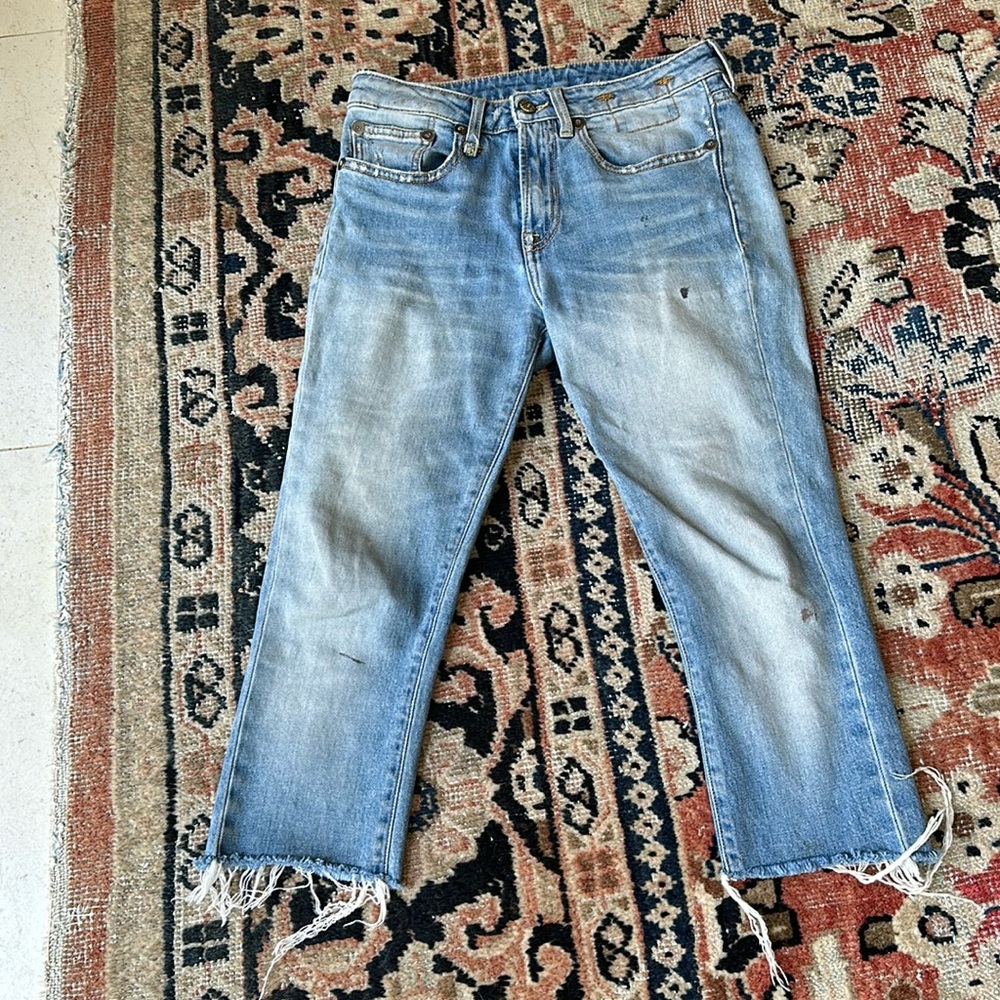 R13 cropped jeans size 25